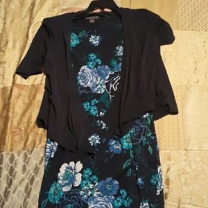 Knee length dress with matching shrug